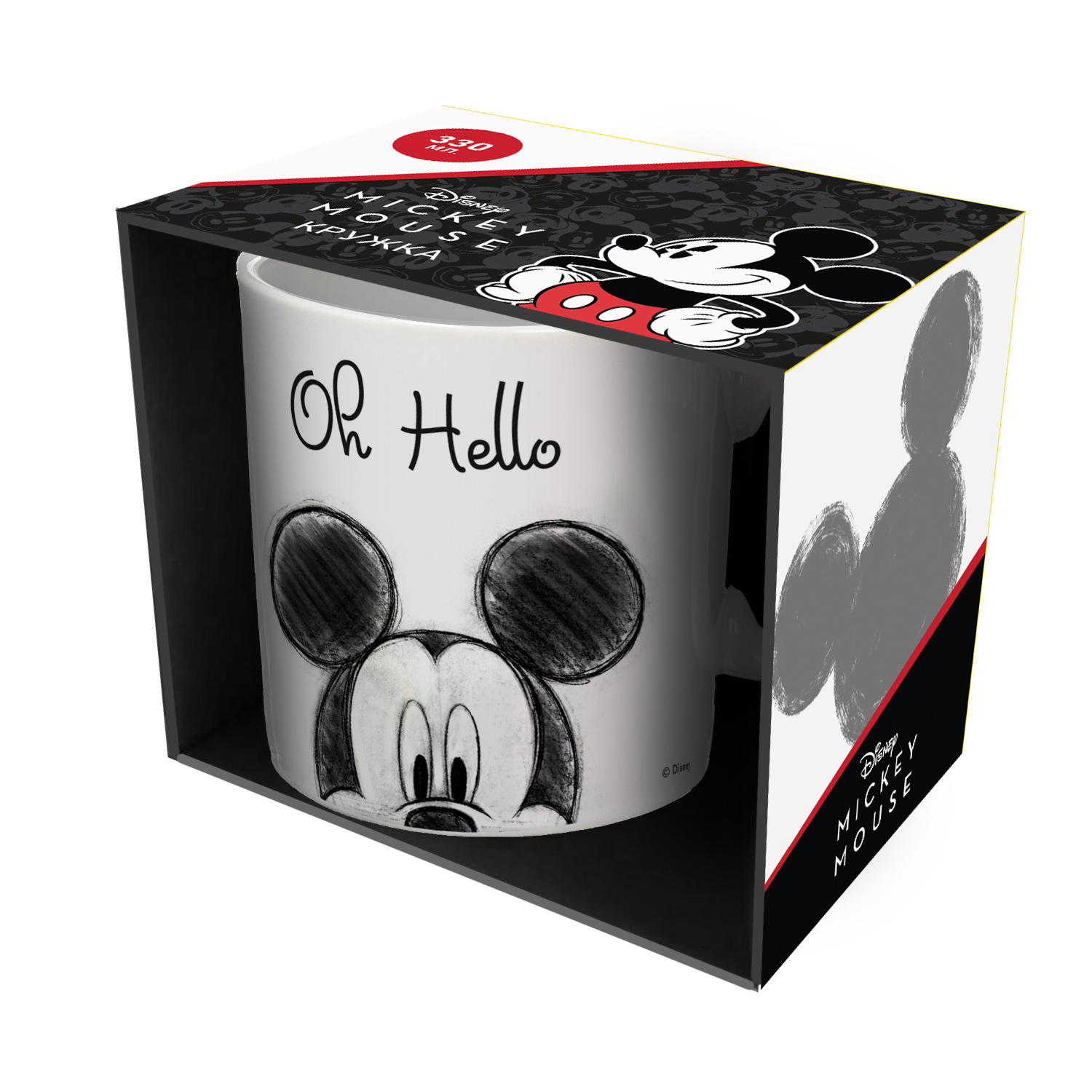 Кружка Disney: Mickey Mouse – Привет! (330 мл, фарфор)