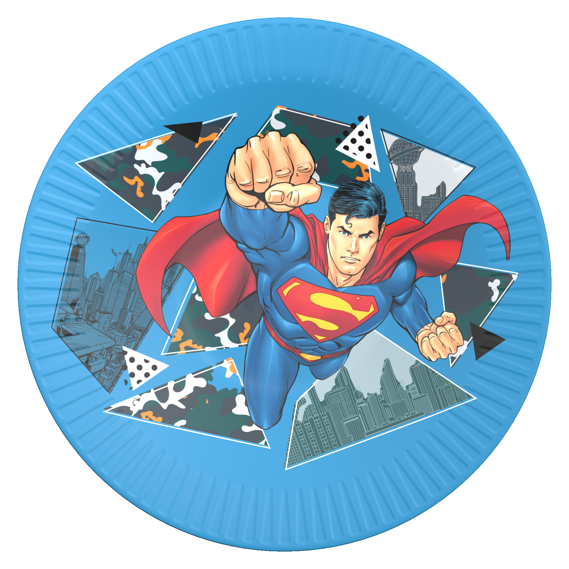 Набор бумажных тарелок Superman 1 (180 мм, 6 шт)