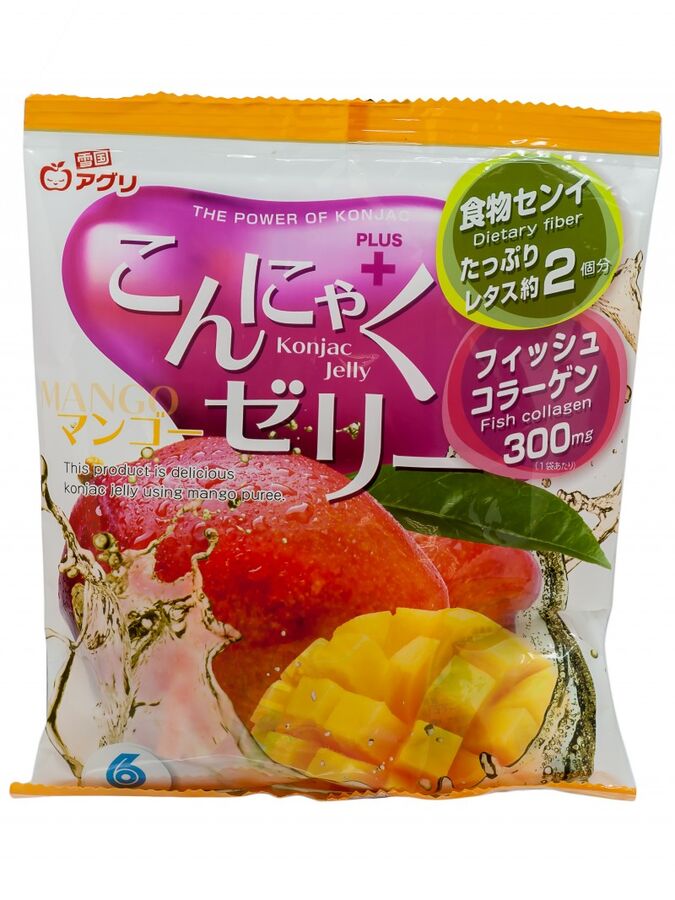 Десерт конняку Yukiguni Agur – Желе с соком манго (115 г)