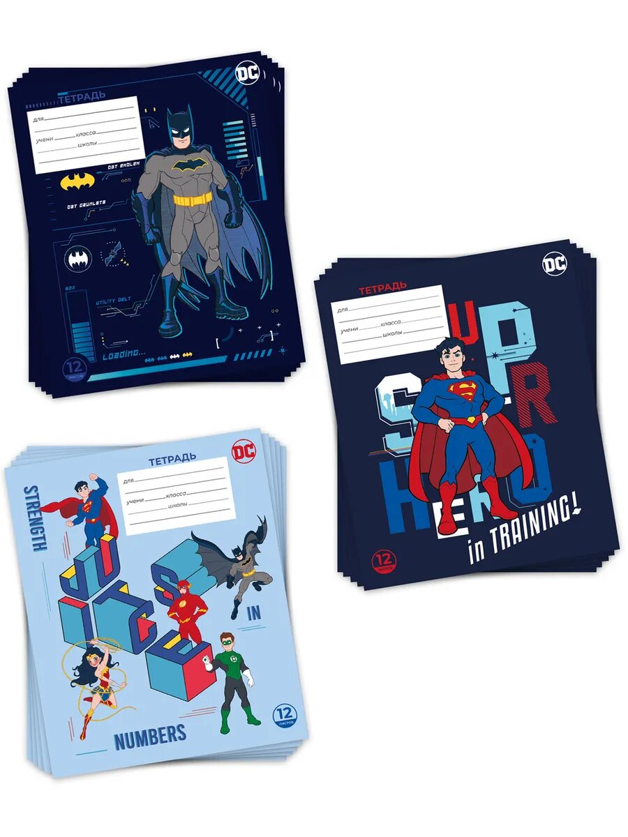 

Набор тетрадей DC Comics 12 листов 2