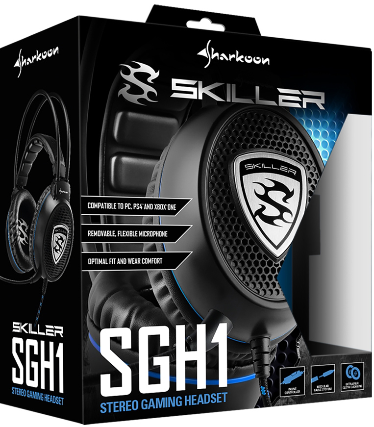 

Гарнитура Sharkoon Skiller SGH1 проводная игровая (чёрный)(4044951018284)
