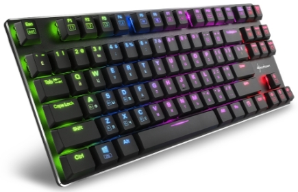 

Клавиатура Sharkoon PureWriter TKL RGB Kailh Red проводная игровая для PC (красная подсветка)