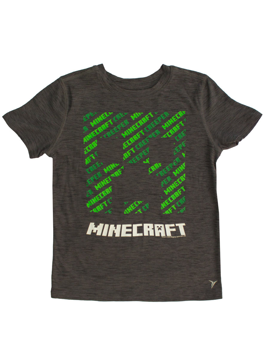 Футболка Minecraft – Creeper (серая) фотографии
