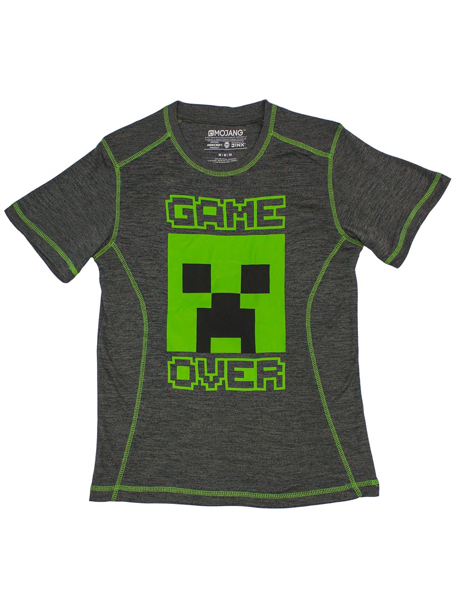 

Футболка Minecraft – Game Over (серая)