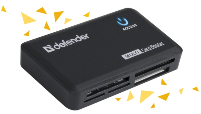 

Картридер Defender Optimus USB 2.0, 5 слотов (83501)