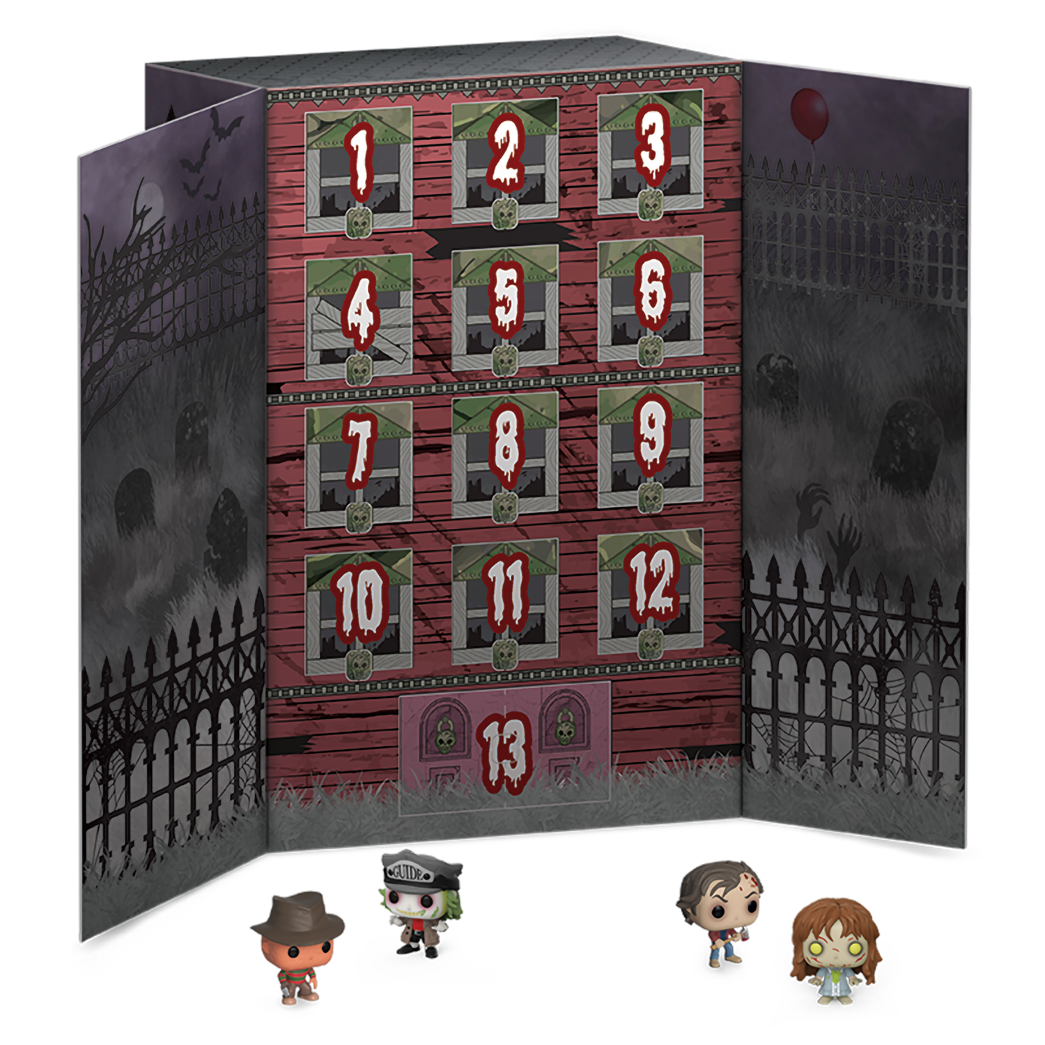 

Набор фигурок Funko Pocket POP: 13-Day Spooky Countdown Advent Calendar 13 Mini Vinyl Figures