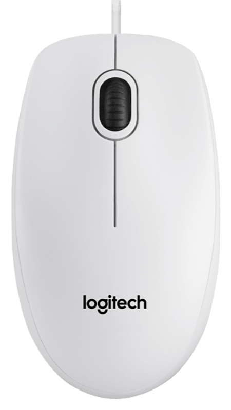 

Мышь Logitech B100 проводная оптическая для PC (белая)