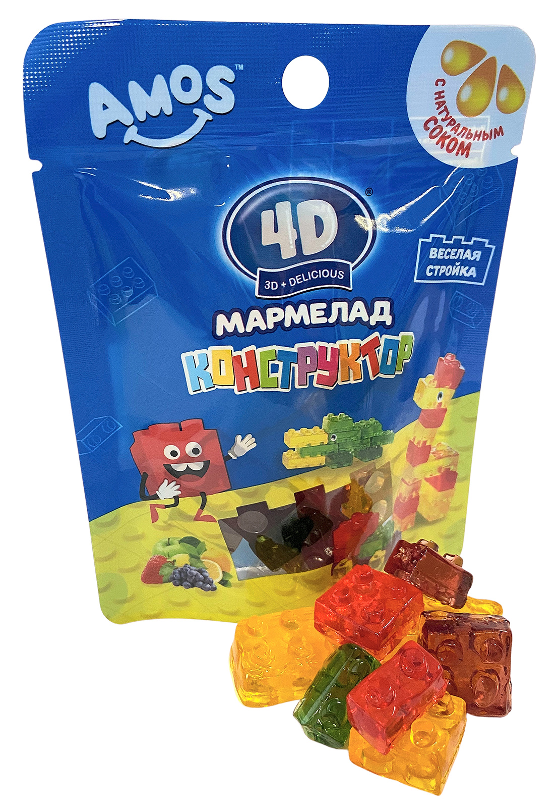 

Жевательный мармелад Gummy Blocks 4D