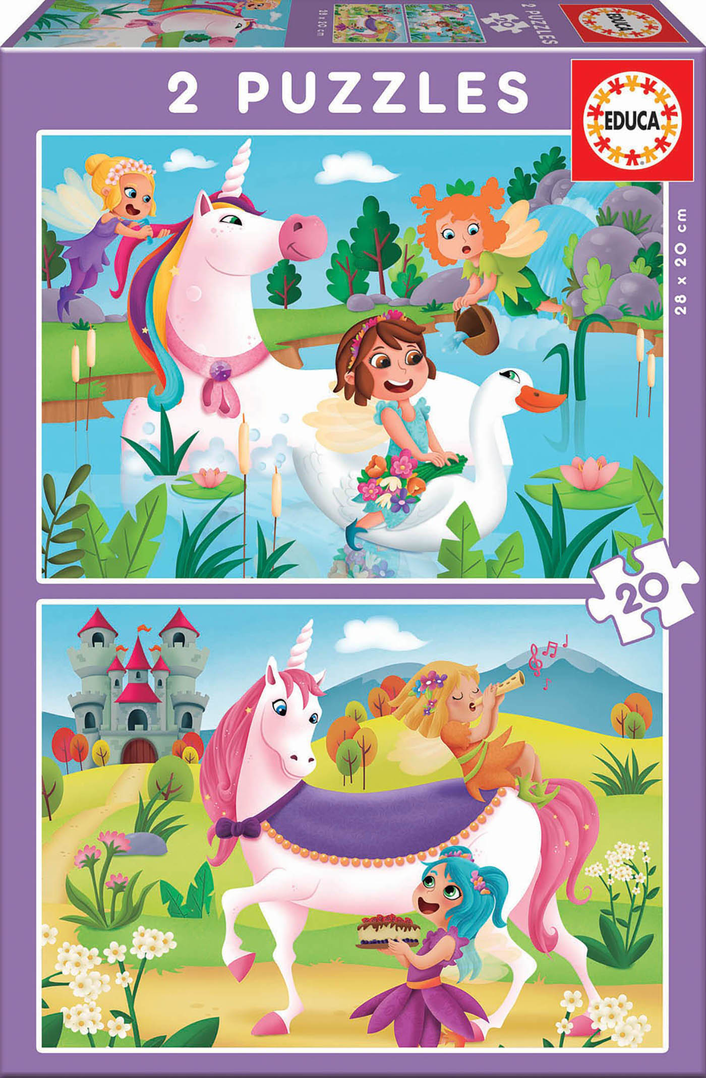 

Puzzle Единороги и феи (2х20 деталей)
