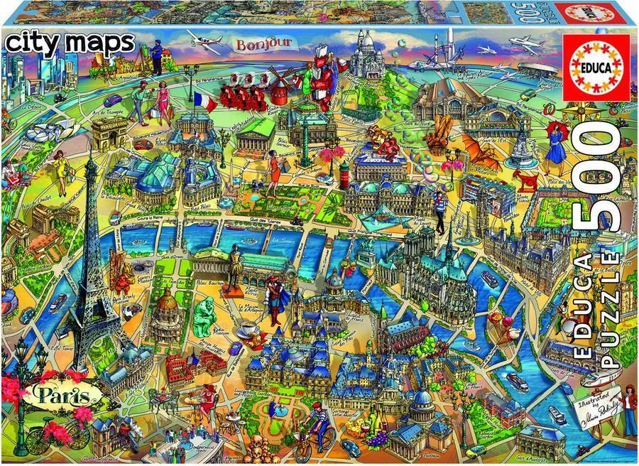 

Puzzle Карта Парижа (500 деталей)