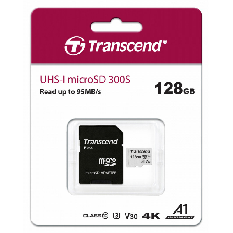 

Карта памяти Transcend microSDXC Class 10 UHS-I U3 128GB