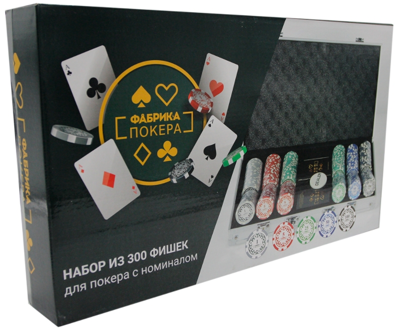 Набор для покера Фабрика покера в серебристом кейсе (300 фишек с номиналом) набор для покера фабрика покера в серебристом кейсе 500 фишек с номиналом