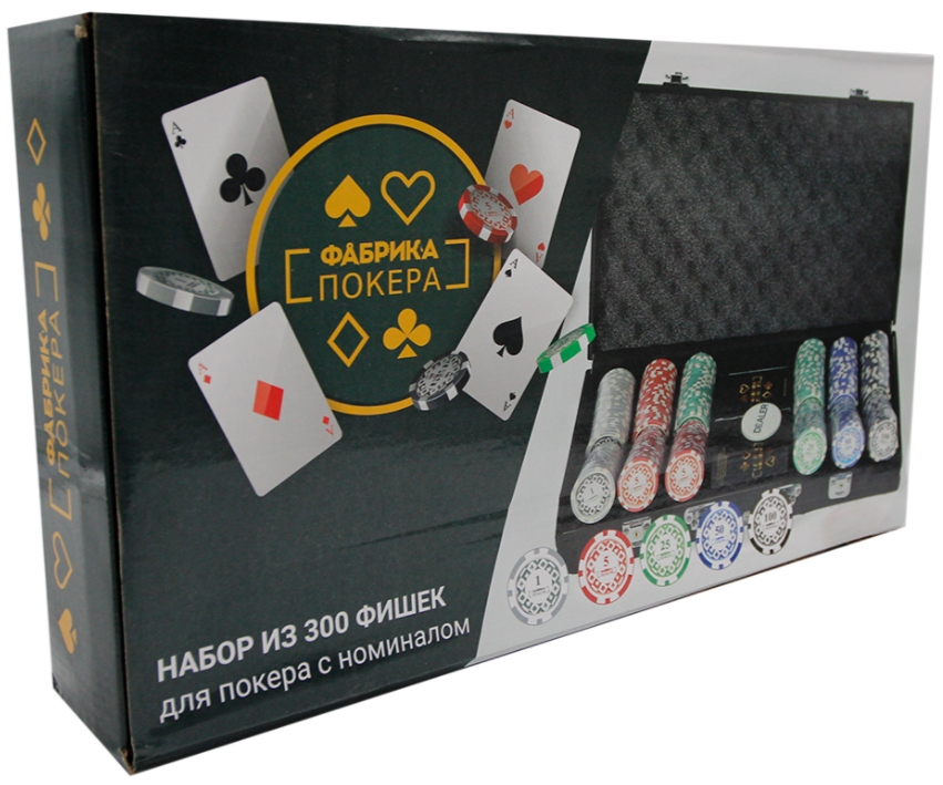 Фото - Набор для покера Фабрика покера в чёрном кейсе (300 фишек с номиналом) набор для покера фабрика покера в серебристом кейсе 500 фишек с номиналом
