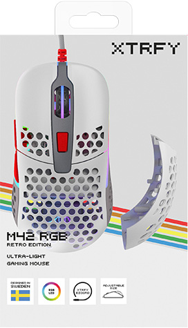 Мышь Xtrfy M42 RETRO проводная игровая для PC (серая) от 1С Интерес