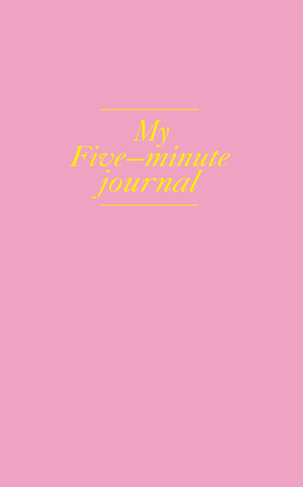 

Блокнот My 5 Minute Journal Дневник, меняющий жизнь Розовый