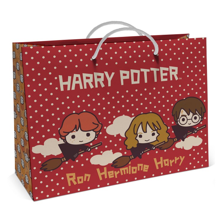 Пакет Harry Potter 1 подарочный большой красный (400х300х140 мм)