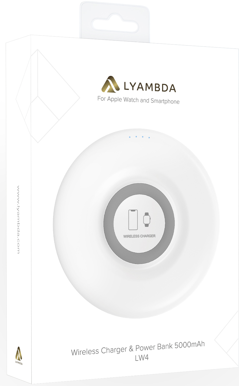 Зарядное устройство Lyambda LW4-WT для телефона и часов беспроводное (белый) от 1С Интерес