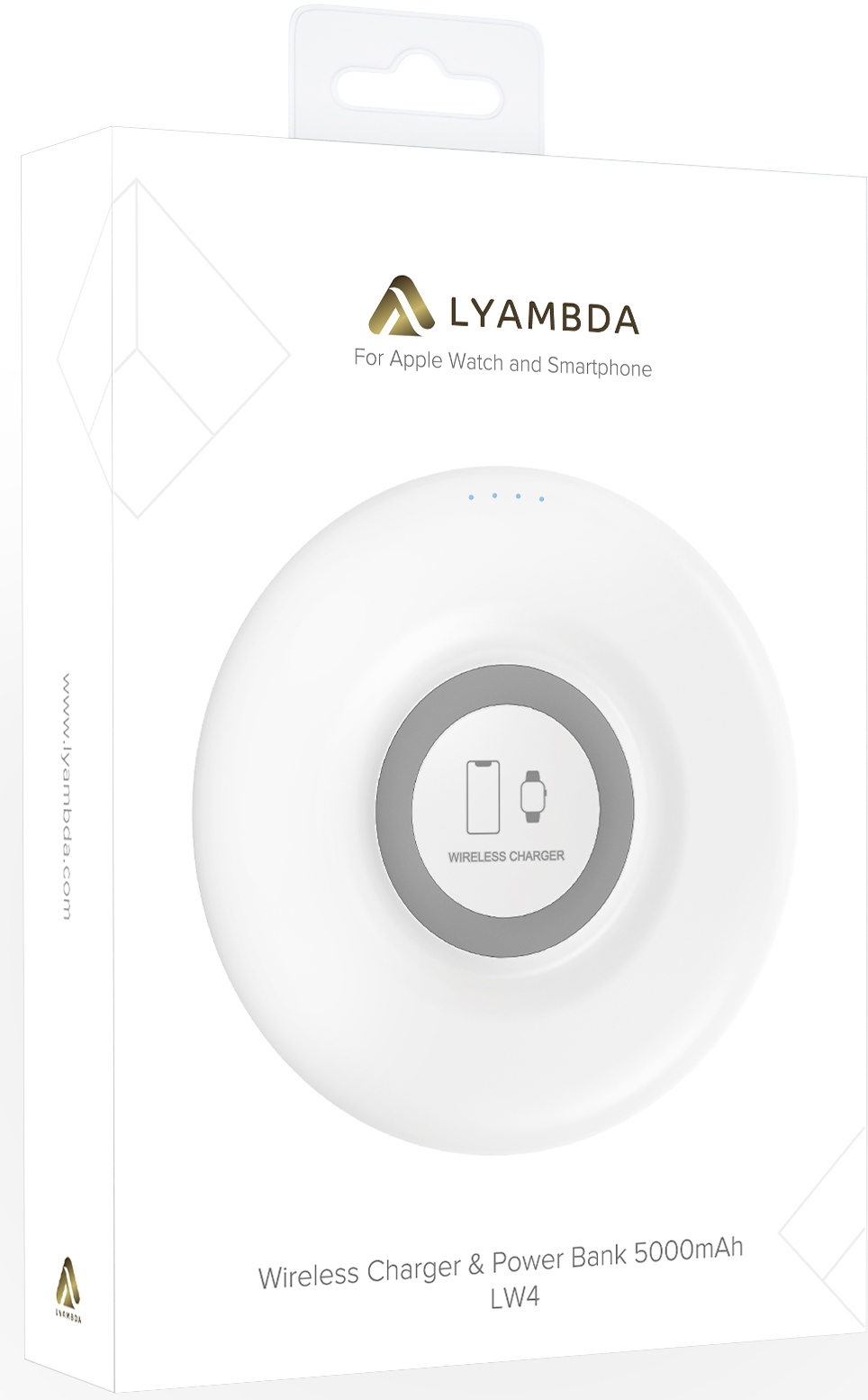 

Зарядное устройство Lyambda LW4-WT для телефона и часов беспроводное (белый)