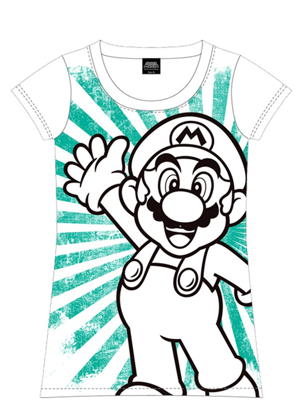 

Футболка Super Mario: Mario белая женская