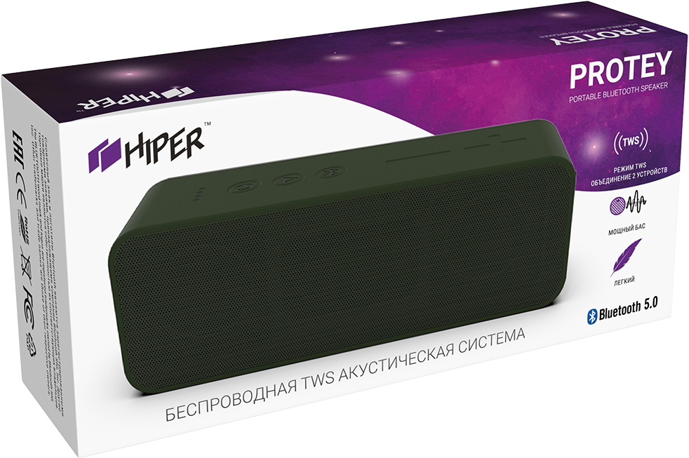 

Портативная Bluetooth колонка HIPER PROTEY (Military)