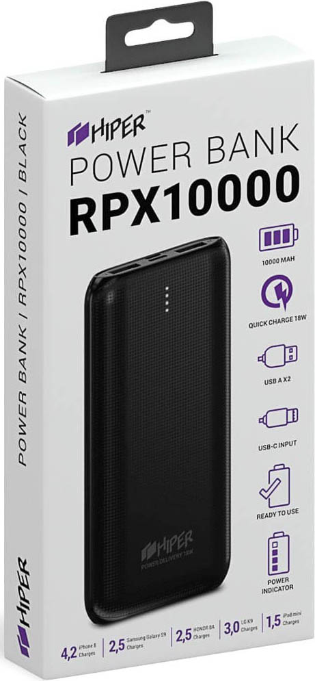 

Внешний аккумулятор HIPER RPX10000 (Black)