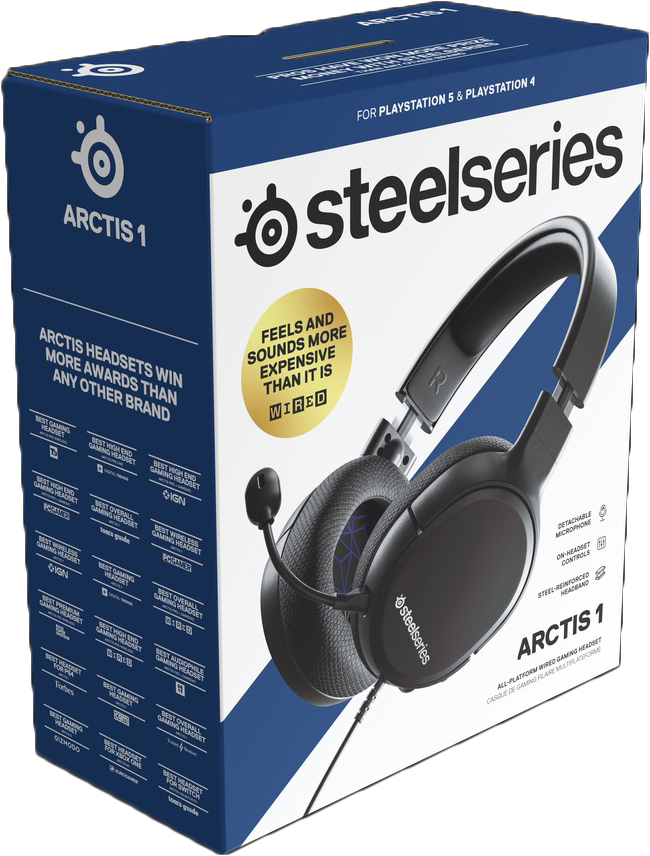 Гарнитура SteelSeries Arctis 1 для PS5 (черный) цена и фото