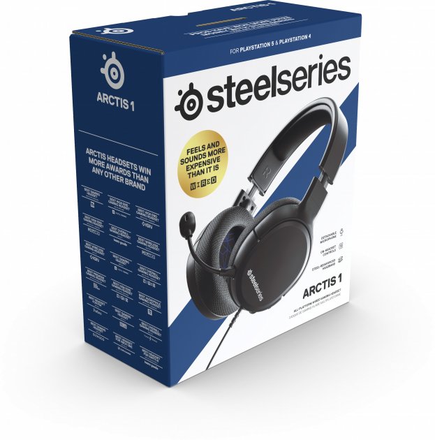 Гарнитура SteelSeries Arctis 1 беспроводная для PS5 (черный) фото