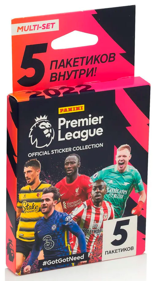 Блистер с наклейками Футбол: Английская Премьер-лига сезон 2021-2022 (5 наборов)