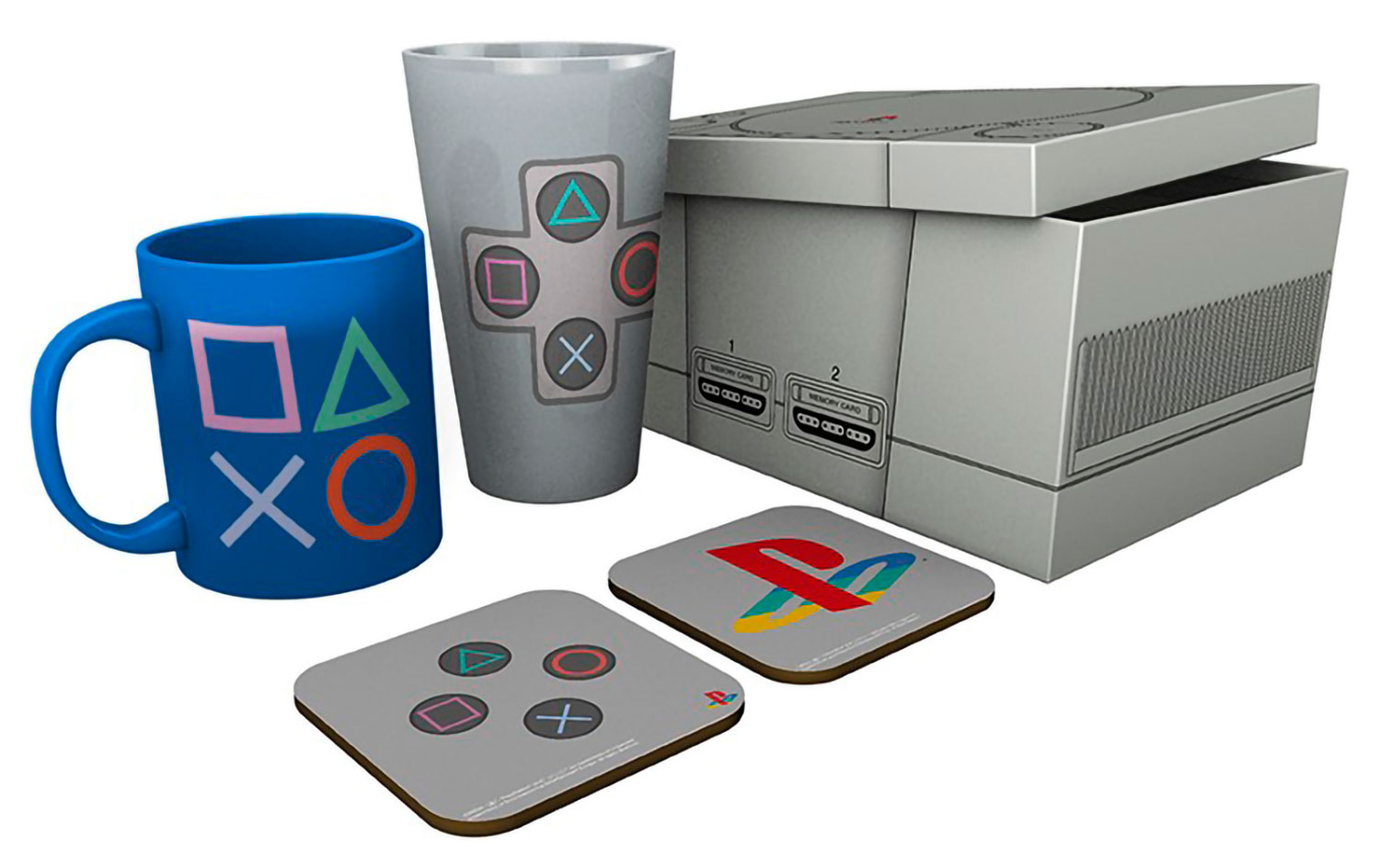 Подарочный набор: PlayStation Classic (Кружка, стакан, 2 подставки) цена и фото