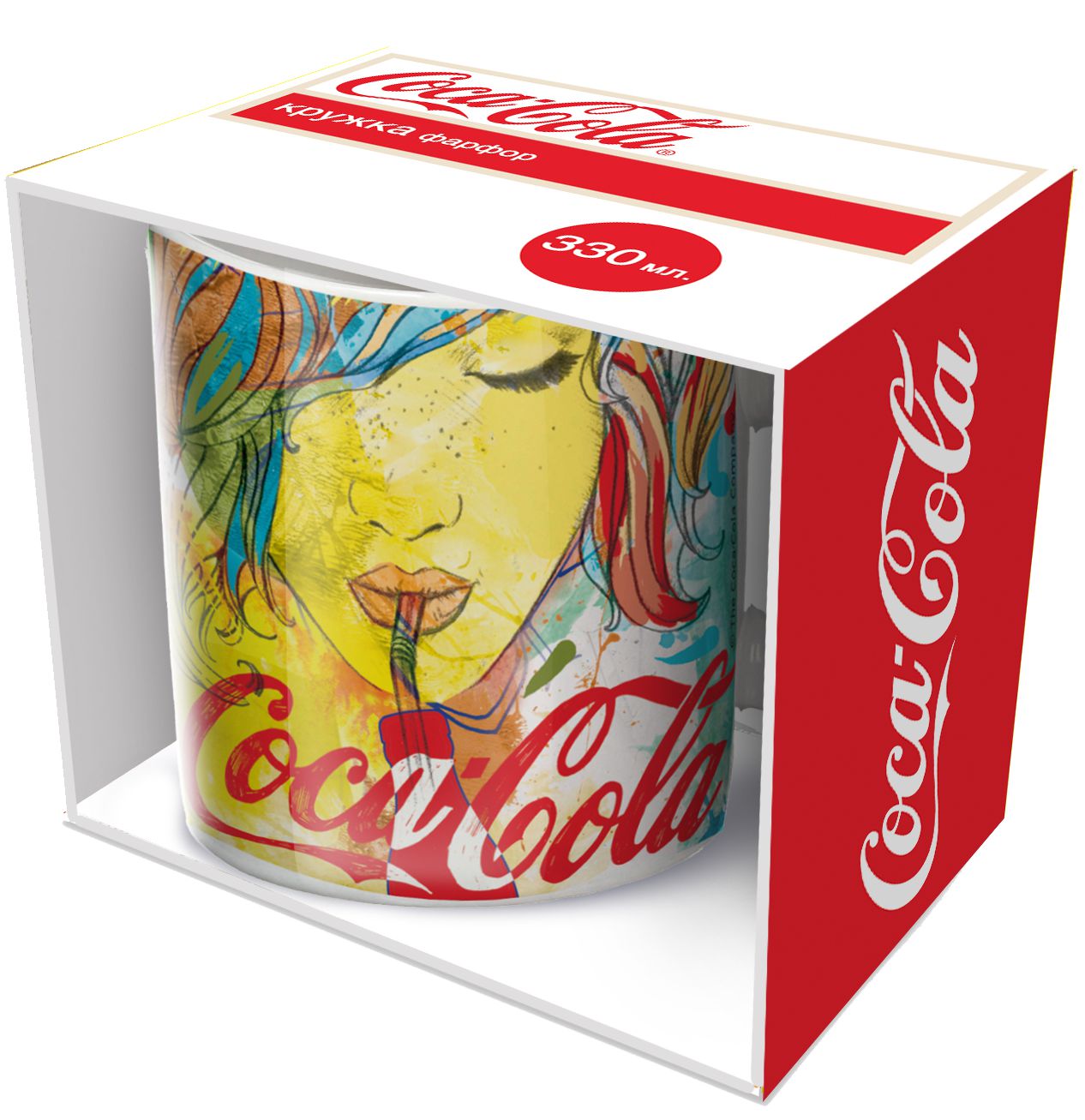 Кружка Кока-кола: Бразилия – Отдых (330 мл, фарфор)
