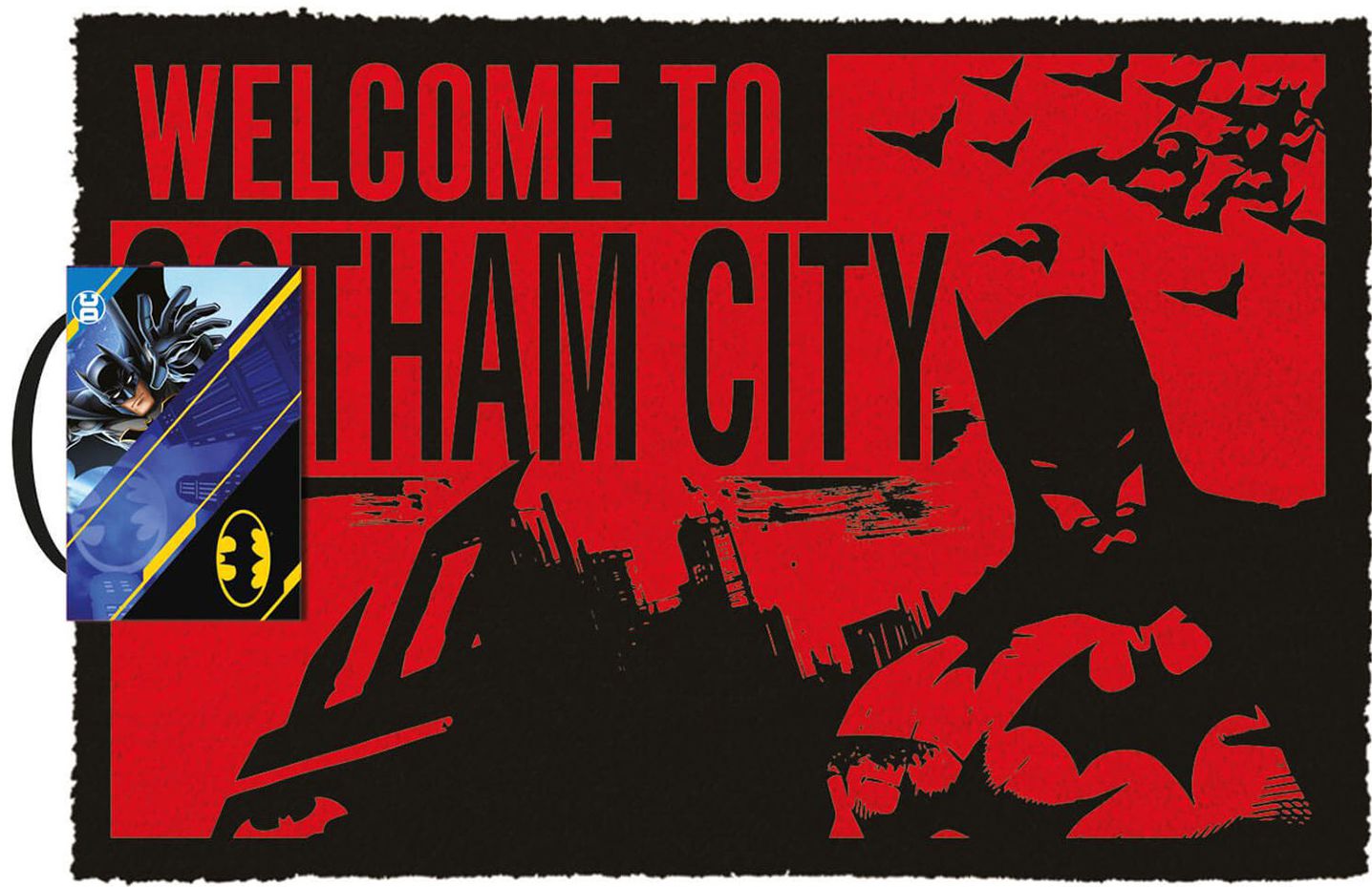 цена Придверный коврик DC: Batman – Welcome To Gotham (красный)