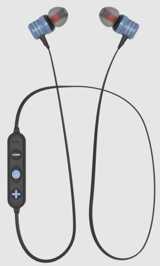 Наушники More choice BG20 Bluetooth вакуумные с шейным шнурком (Blue) от 1С Интерес