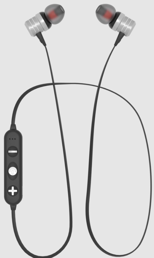 Наушники More choice BG20 Bluetooth вакуумные с шейным шнурком (Silver) от 1С Интерес