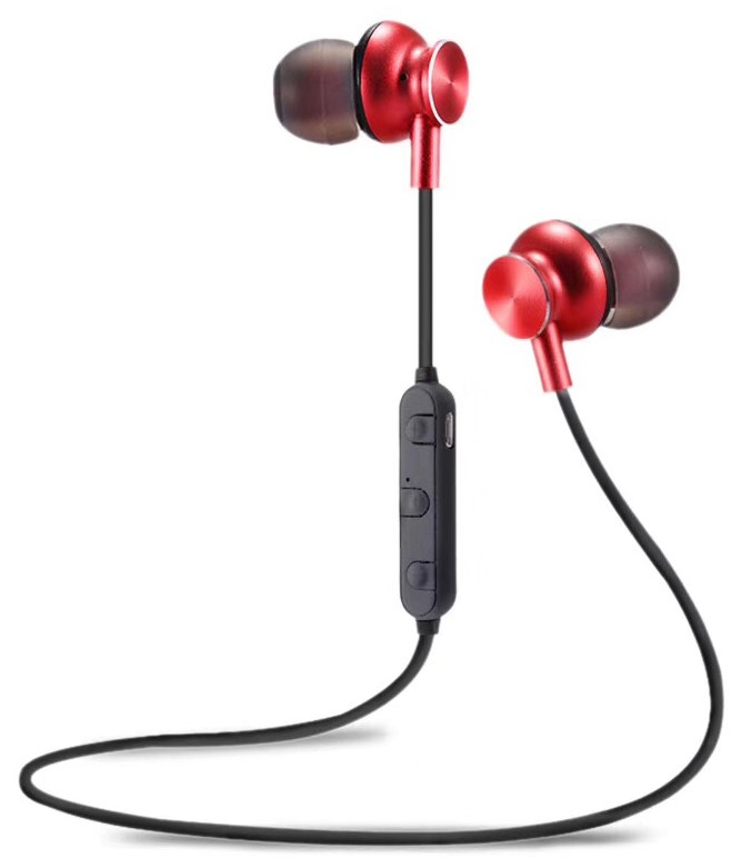 

Наушники More choice BG6 Bluetooth вакуумные с шейным шнурком (Red)