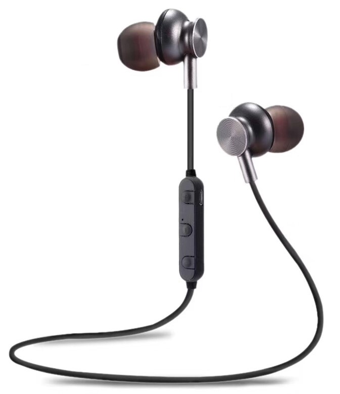 

Наушники More choice BG6 Bluetooth вакуумные с шейным шнурком (Silver)