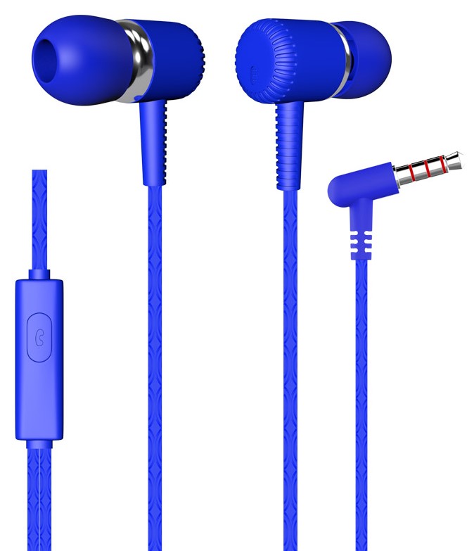Наушники More choice G24 проводные вакуумные с микрофоном (Blue)