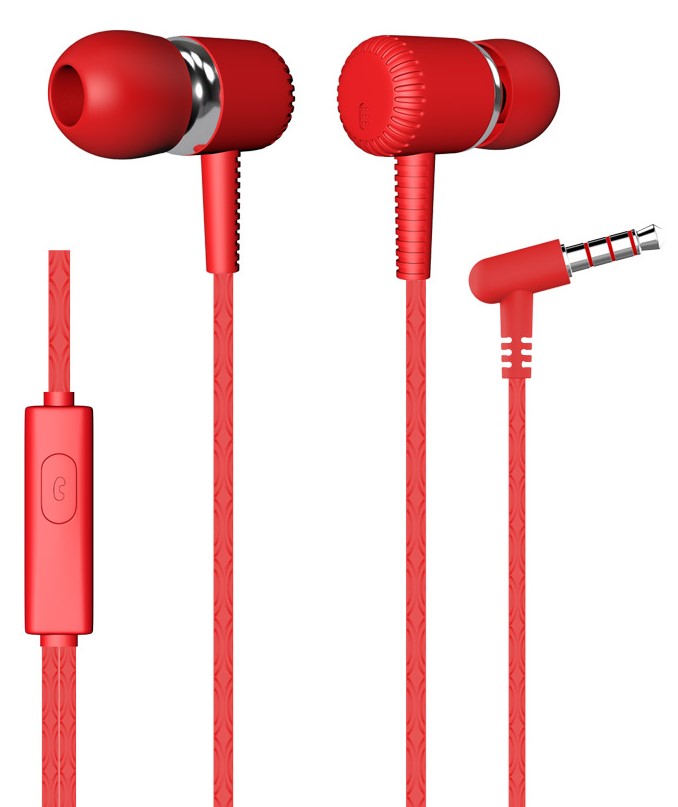 Наушники More choice G24 проводные вакуумные с микрофоном (Red)