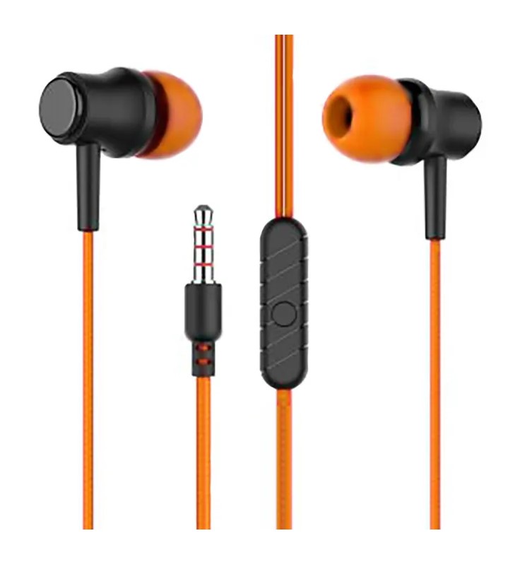Наушники More Choice G36 проводные вакуумные с микрофоном и AUX разъёмом 3.5 mm  (Orange) от 1С Интерес