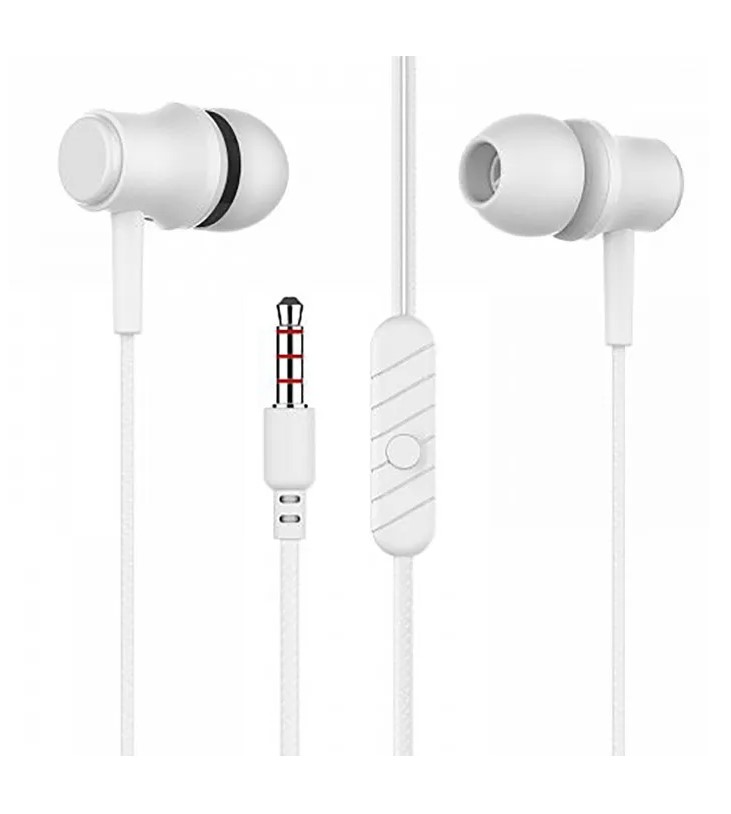 Наушники More Choice G36 проводные вакуумные с микрофоном и AUX разъёмом 3.5 mm (White) цена и фото