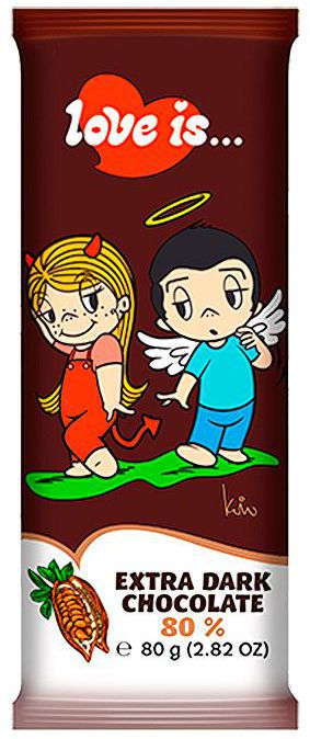 

Шоколад Love Is тёмный 80% какао (80 г)