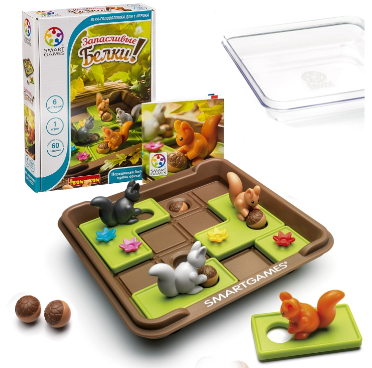 

Компактная настольная игра-головоломка Smart Games: Запасливые белки