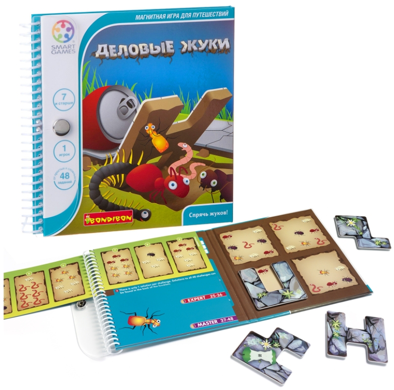 

Логическая магнитная игра для путешествий Smart Games: Деловые жуки