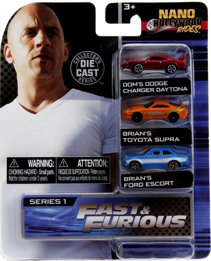 

Набор машинок Hollywood Rides: Fast & Furious (3 шт.)