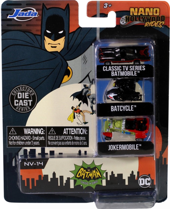 Набор Hollywood Rides: Classic TV Series Batmobile / Batcycle / Jokermobile (3 шт.)