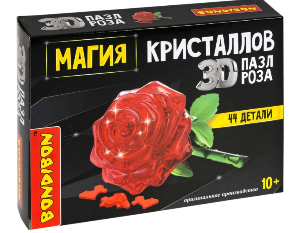 

3D Пазл Магия кристаллов: Роза (44 детали)