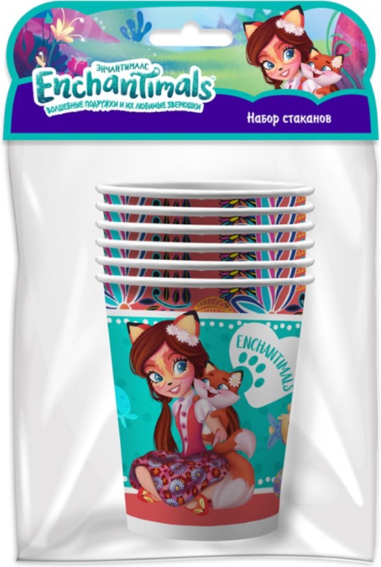 

Набор бумажных стаканов Enchantimals (250 мл, 6 шт)