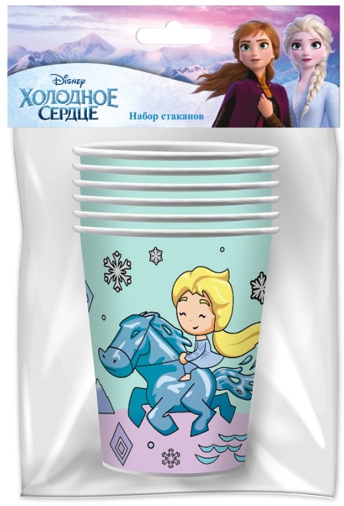 

Набор бумажных стаканов Frozen 2: Chibi мятный (250 мл, 6 шт)