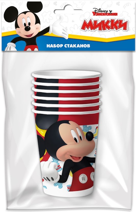 

Набор бумажных стаканов Mickey Mouse 3D (250 мл, 6 шт)