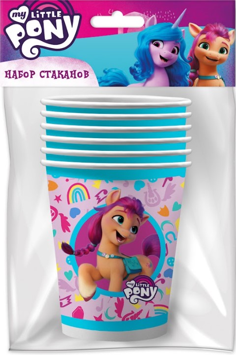 цена Набор бумажных стаканов My Little Pony 4 (250 мл, 6 шт)