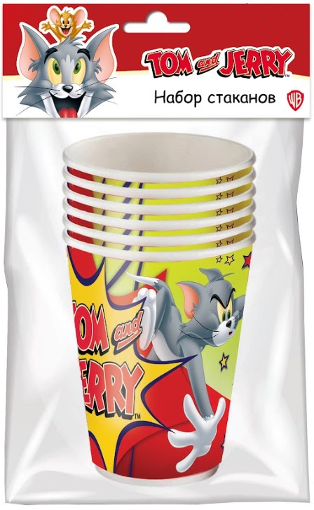 

Набор бумажных стаканов Tom And Jerry (250 мл, 6 шт)